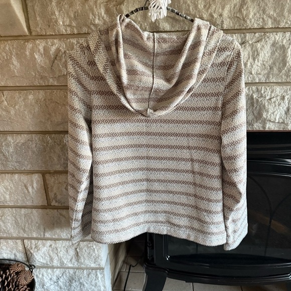Stillwater Supply Co. Cream and Brown Women's Hooded Sweater small - Picture 4 of 5